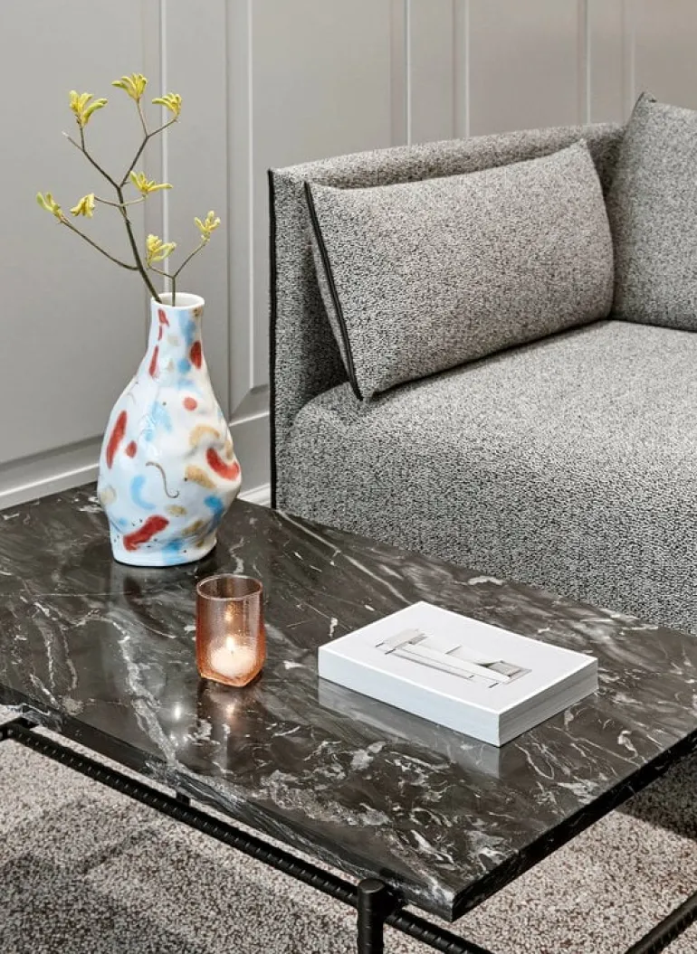 HAY Silhouette sofa 3-seater, Olavi 03/Sense black - black steel