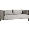 HAY Silhouette sofa 2-seater, Ruskin 33/Sense black - black steel