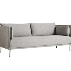 HAY Silhouette sofa 2-seater, Ruskin 33/Sense black - black steel