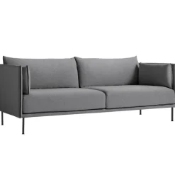 HAY Silhouette sofa 3-seater, Coda 182/Sense black - black steel