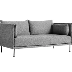 HAY Silhouette sofa 2-seater, Olavi 03/Sense black - black steel