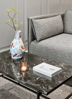 HAY Silhouette sofa 2-seater, Olavi 03/Sense black - black steel