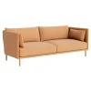HAY Silhouette sofa 3-seater, Linara 142/Sense cognac - oiled oak