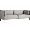 HAY Silhouette sofa 3-seater, Ruskin 33/Sense black - black steel