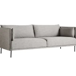 HAY Silhouette sofa 3-seater, Ruskin 33/Sense black - black steel