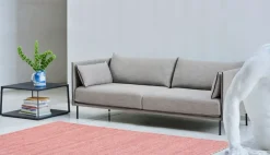HAY Silhouette sofa 3-seater, Ruskin 33/Sense black - black steel