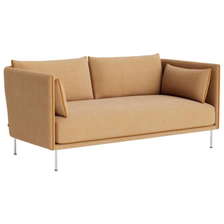 HAY Silhouette sofa 2-seater, Linara 142/Sense cognac - chrome