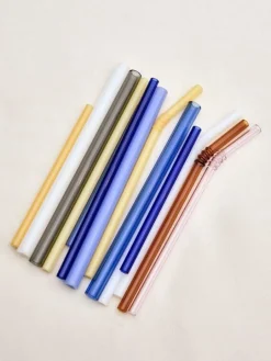 HAY Sip Smooth straws, 4 pcs, glass