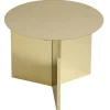 HAY Slit table, 45 cm, brass