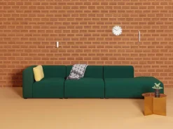 HAY Slit table, 45 cm, brass