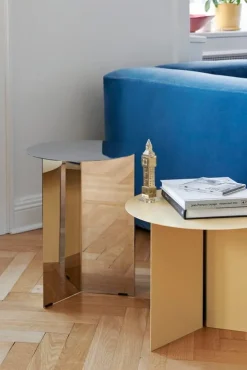 HAY Slit table, 35 cm, high, brass