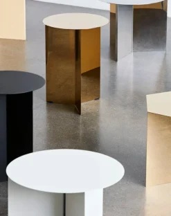 HAY Slit table, 35 cm, high, brass