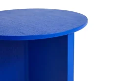 HAY Slit Wood table, 35 cm, high, vivid blue