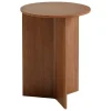 HAY Slit Wood table, 35 cm, high, lacquered walnut