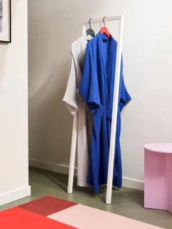 HAY Slit Wood table, 35 cm, high, light pink