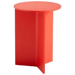 HAY Slit Wood table, 35 cm, high, candy red