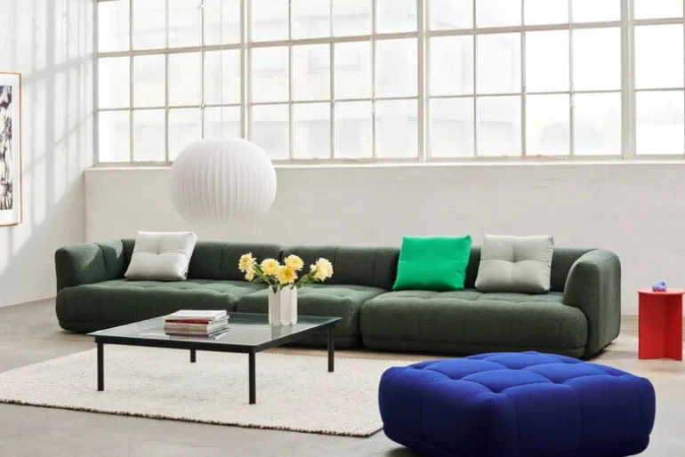 HAY Slit Wood table, 35 cm, high, candy red