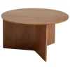HAY Slit Wood table, 65 cm, lacquered walnut