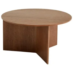 HAY Slit Wood table, 65 cm, lacquered walnut