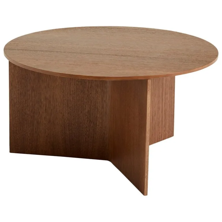 HAY Slit Wood table, 65 cm, lacquered walnut