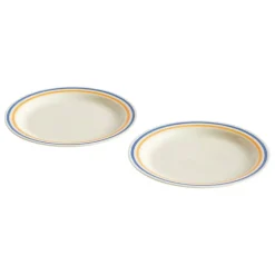 HAY Sobremesa plate, 2 pcs, 24,5 cm, blue - yellow
