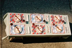 HAY Sobremesa plate, 2 pcs, 24,5 cm, blue - yellow