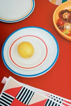 HAY Sobremesa plate, 2 pcs, 24,5 cm, blue - yellow