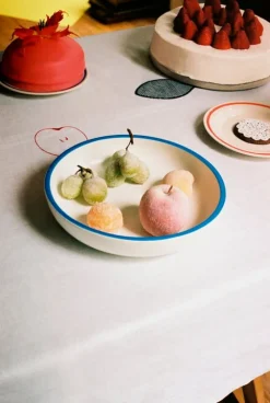 HAY Sobremesa serving bowl, L, white - blue