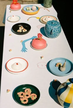 HAY Sobremesa serving bowl, L, white - blue