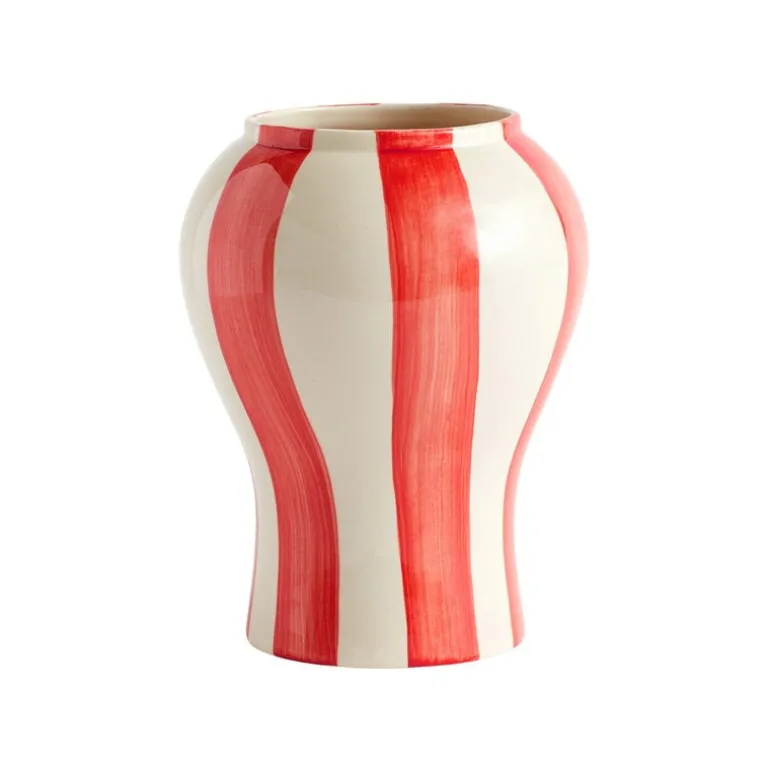 HAY Sobremesa Stripe vase, S, red