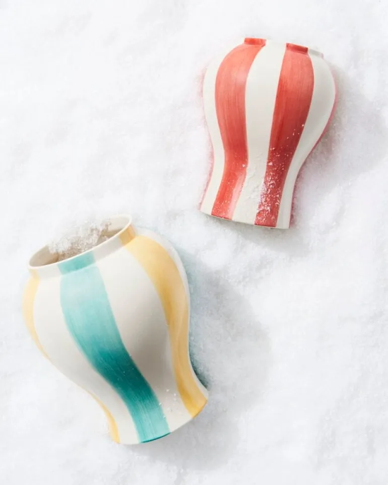 HAY Sobremesa Stripe vase, S, red