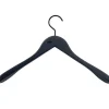 HAY Soft coat hanger wide, black, 4 pcs