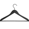 HAY Soft coat hanger with bar, slim, black, 4 pcs