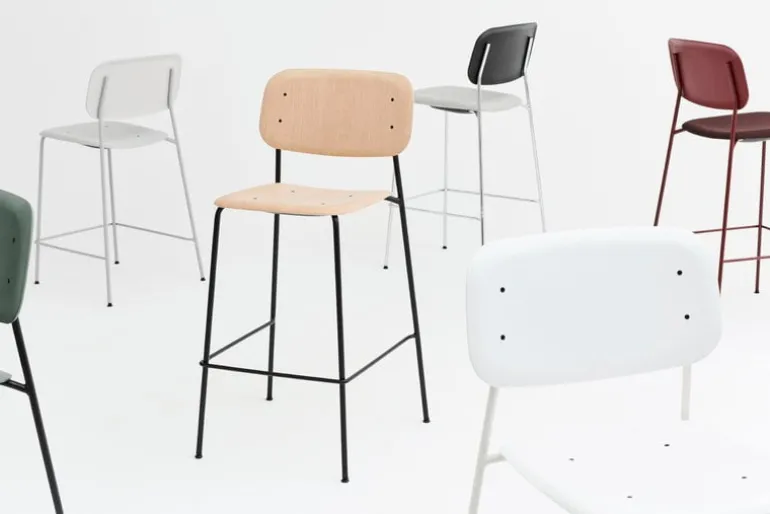 HAY Soft Edge 95 bar chair, grey