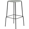 HAY Soft Edge 85 bar stool, black - dusty green