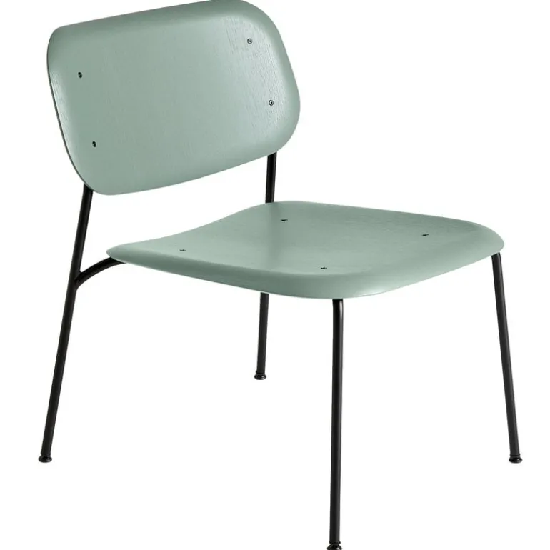 HAY Soft Edge 100 Lounge chair, black - dusty green