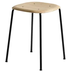 HAY Soft Edge 70 stool, black - lacquered oak