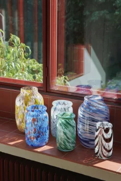 HAY Splash vase, 30 cm, light pink - blue