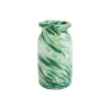 HAY Splash vase, roll neck, S, green swirl