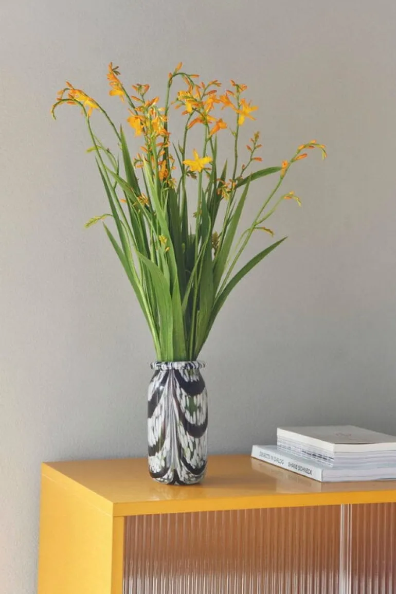 HAY Splash vase, roll neck, XS, coffee - white