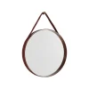 HAY Strap mirror, No 2, small, dark brown