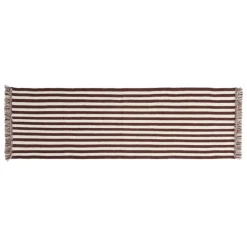 HAY Stripes and Stripes wool rug, 200 x 60 cm,  cream