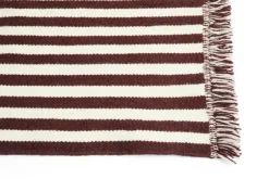 HAY Stripes and Stripes wool rug, 200 x 60 cm,  cream