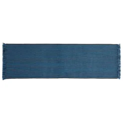 HAY Stripes and Stripes wool rug, 200 x 60 cm,  blue