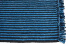 HAY Stripes and Stripes wool rug, 200 x 60 cm,  blue