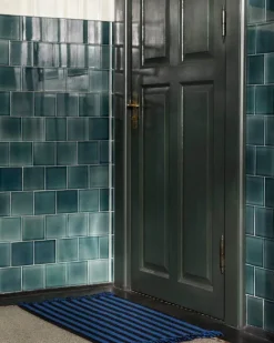 HAY Stripes and Stripes wool rug, 200 x 60 cm,  blue