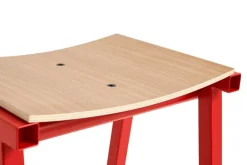 HAY Taburete 8 bar stool, high, 75 cm, signal red - lacquered oak