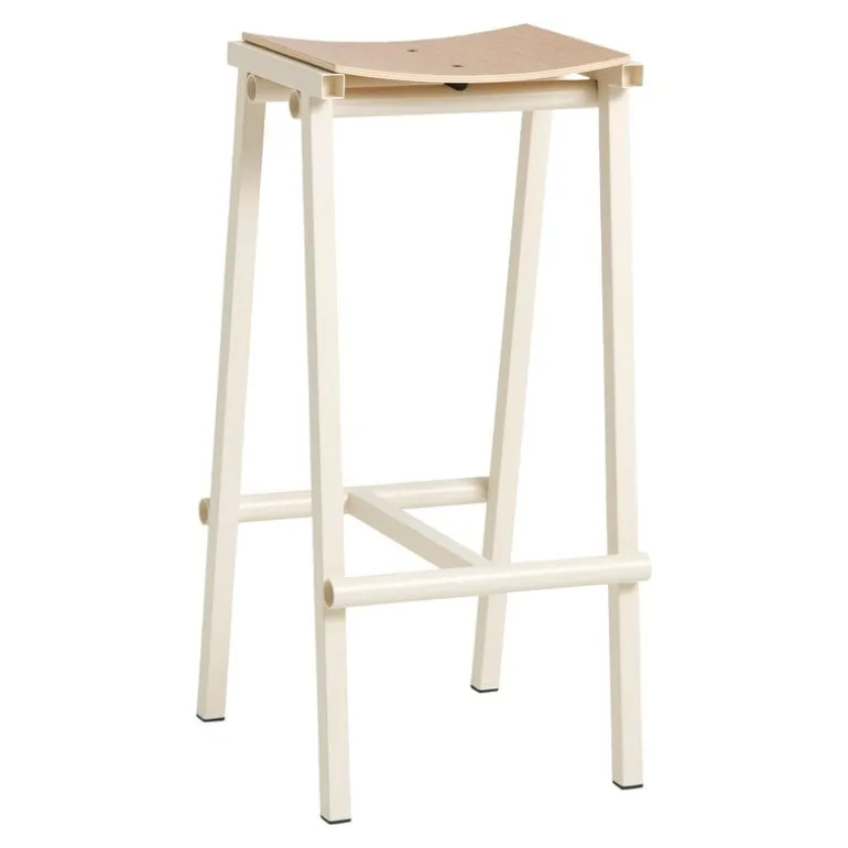 HAY Taburete 8 bar stool, high, 75 cm, eggshell - lacquered oak