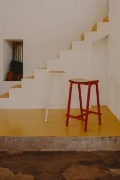 HAY Taburete 8 bar stool, high, 75 cm, eggshell - lacquered oak