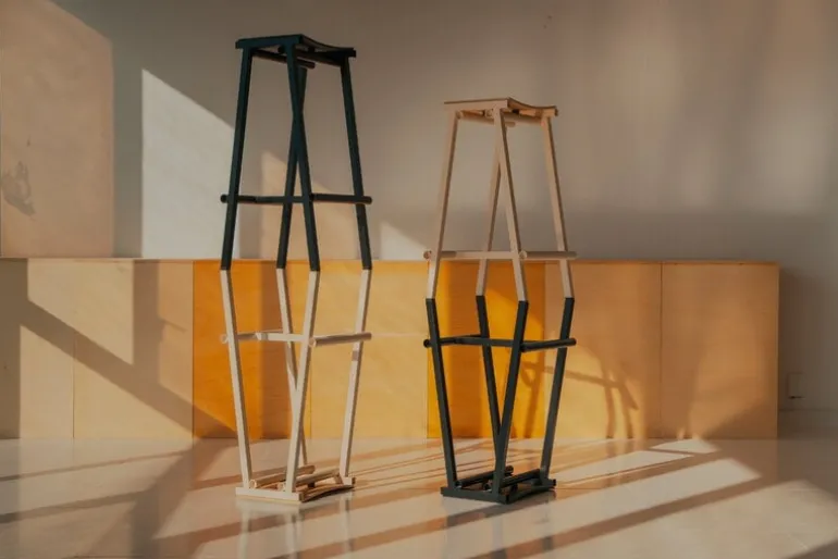 HAY Taburete 8 bar stool, high, 75 cm, eggshell - lacquered oak